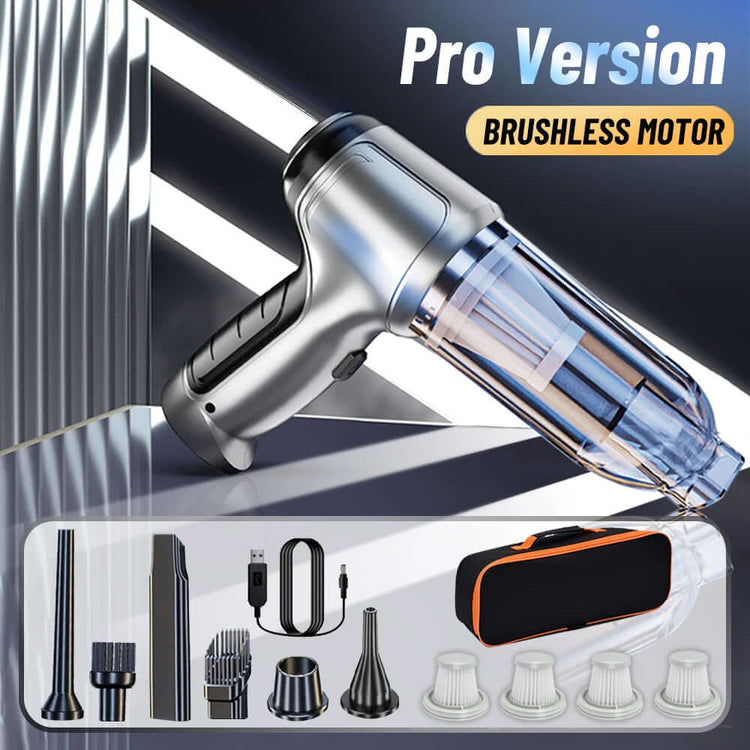 Car Vacuum Cleaner & Blower Pro Version with Brushless Motor and various attachments.