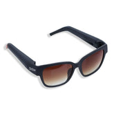 Stylish Hidden Storage Sunglasses with dark frame and hidden compartment for secret storage, ideal for style and practicality.