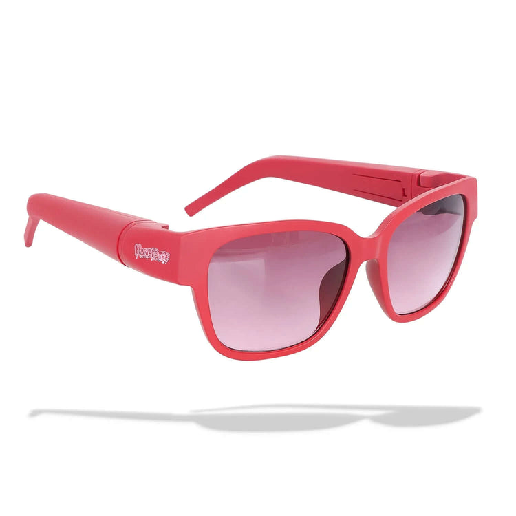 Red Hidden Storage Sunglasses with secret compartments, stylish design