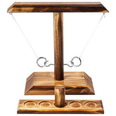 Ring Toss Hook Game - Fast Cup Battle Party Game with wooden base and hooks
