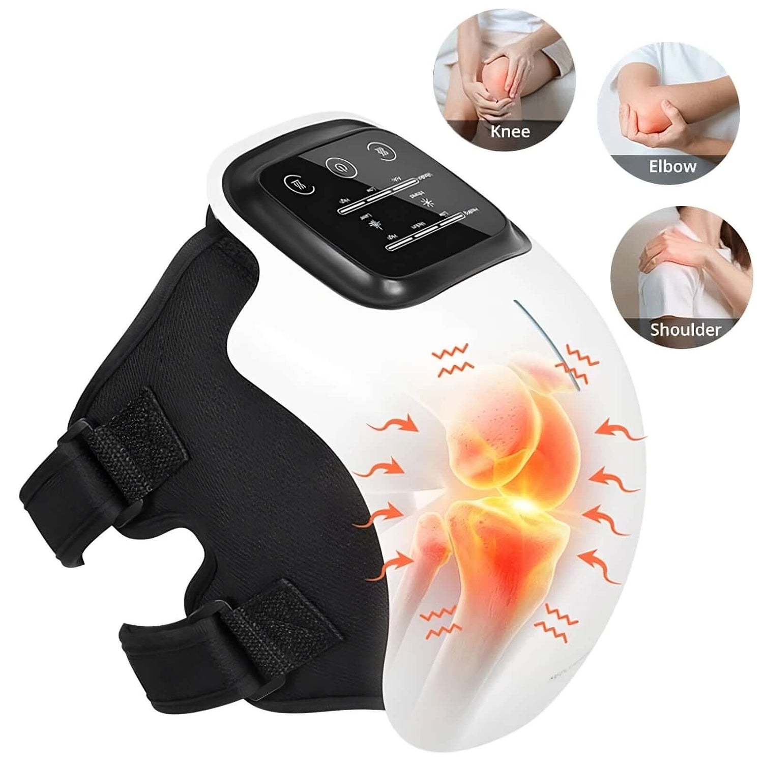Electric Knee Therapy Device with heat and red light relief, wearable for knee, elbow, and shoulder pain management.