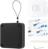 Automatic Door Closer kit with inductive mechanism, no-drill adhesive, and tools for easy installation, pet-proof design.