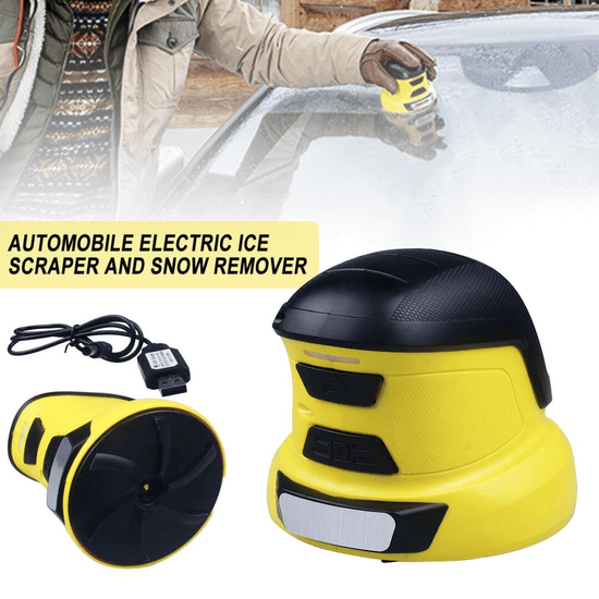 Electric Ice Scraper for car with rotating feature and battery power, efficient ice removal tool for winter.