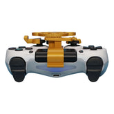 Mini Steering Wheel Game Controller Attachment on PS4 controller for enhanced gaming experience.