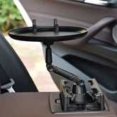 Car Swivel Tray installed in a vehicle cup holder, transforming it into a mini table for convenience during travel.