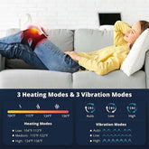 Electric Knee Therapy Device providing heat and red light relief with adjustable settings for personalized comfort on a sofa.