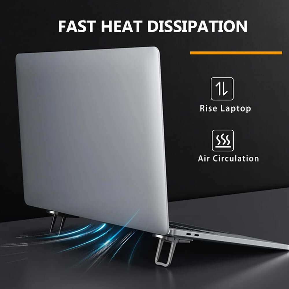 Laptop Stand for fast heat dissipation with air circulation and a sleek design.