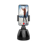 Auto-Tracking Phone Holder capturing skiing action with 360° motion tracking