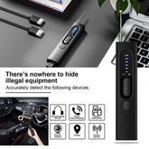 Hidden Camera & Bug Detector – Pocket Size Privacy Guardian with USB connections and detection features for privacy protection.