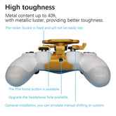 Mini Steering Wheel Game Controller Attachment showing high toughness with metal content for better durability on PS4 controller.