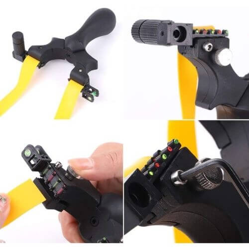 Laser Guided Slingshot with precise aiming and visible laser sights, enhancing shooting accuracy and power.