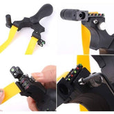 Laser Guided Slingshot with precise aiming and visible laser sights, enhancing shooting accuracy and power.