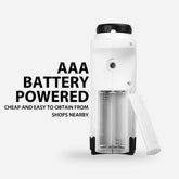 Rangefinder Golf AAA battery powered device, featuring a transparent storage container, affordable and easy to find in local shops.