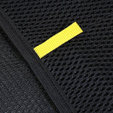 Close-up of a Pet Hair Removal Glove for Dogs & Cats, featuring a black breathable mesh and yellow highlight.