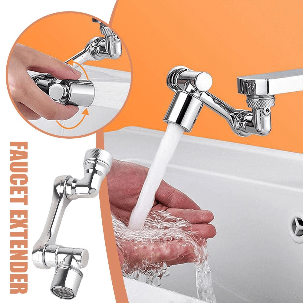 Faucet Extension – Rotating 1080° sprayer upgrades sink, prevents splash, enhances water flow, dual-mode functionality.