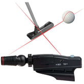 Golf Laser Putting Trainer showing alignment with putter and ball for precise strokes.