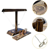 Ring Toss Hook Game with wooden stand and metal hooks for exciting party fun