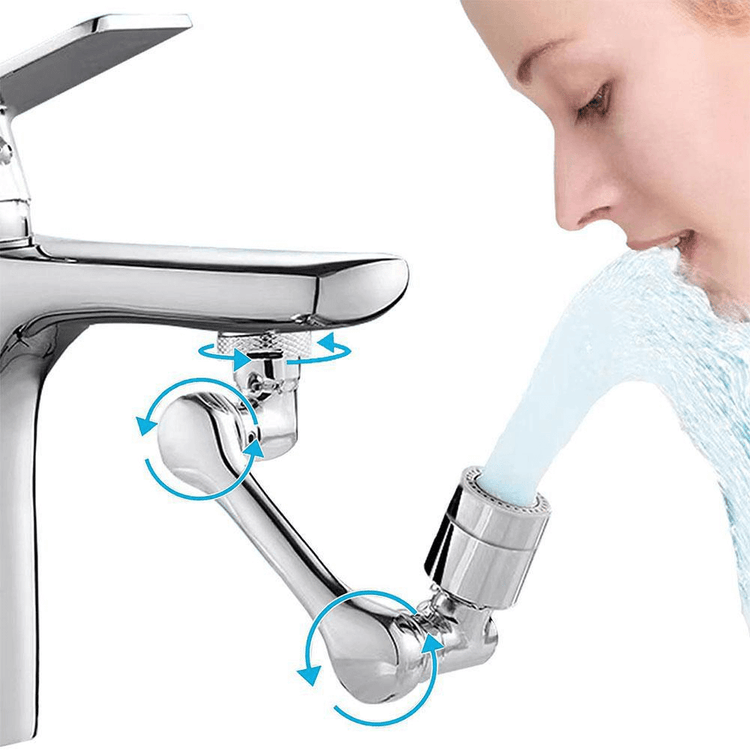 Faucet Extension - Rotating Dual-Mode Sink Sprayer for 1080° water rotation, turning a faucet into a spa-like upgrade with no splash.