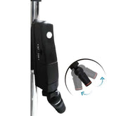 Close-up of Golf Laser Putting Trainer attached to a golf club, showing adjustable laser for improving putting accuracy.