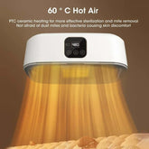 60 °C Hot Air Electric Travel Clothes Dryer with PTC ceramic heating for effective sterilization and mite removal.