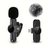 Wireless Lavalier Microphone with windscreen, ideal for high-quality audio on the go.