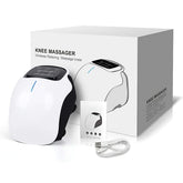 Electric Knee Therapy Device – Wearable Heat & Red Light Relief with packaging and accessories.