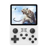 Handheld Game Console RK3326 displaying tiger on screen for retro gaming