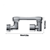 Faucet Extension – Rotating Dual-Mode Sink Sprayer with 1080° swivel and dual-mode design, dimensions 10cm x 5.5cm.
