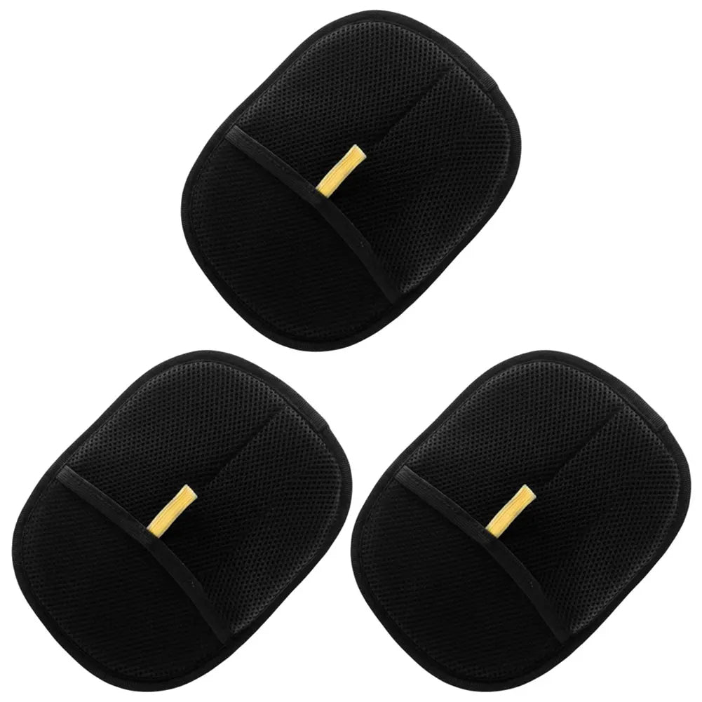Pet Hair Removal Glove for Dogs & Cats – Reusable Fur Remover Mitt in black, set of three, effective for removing pet hair.
