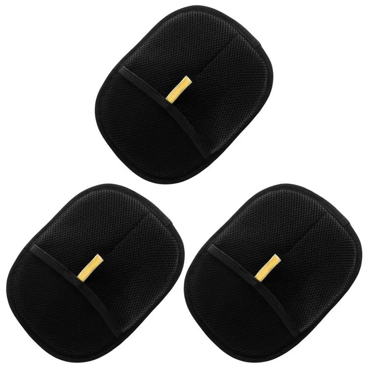 Pet Hair Removal Glove for Dogs & Cats – Reusable Fur Remover Mitt in black, set of three, effective for removing pet hair.