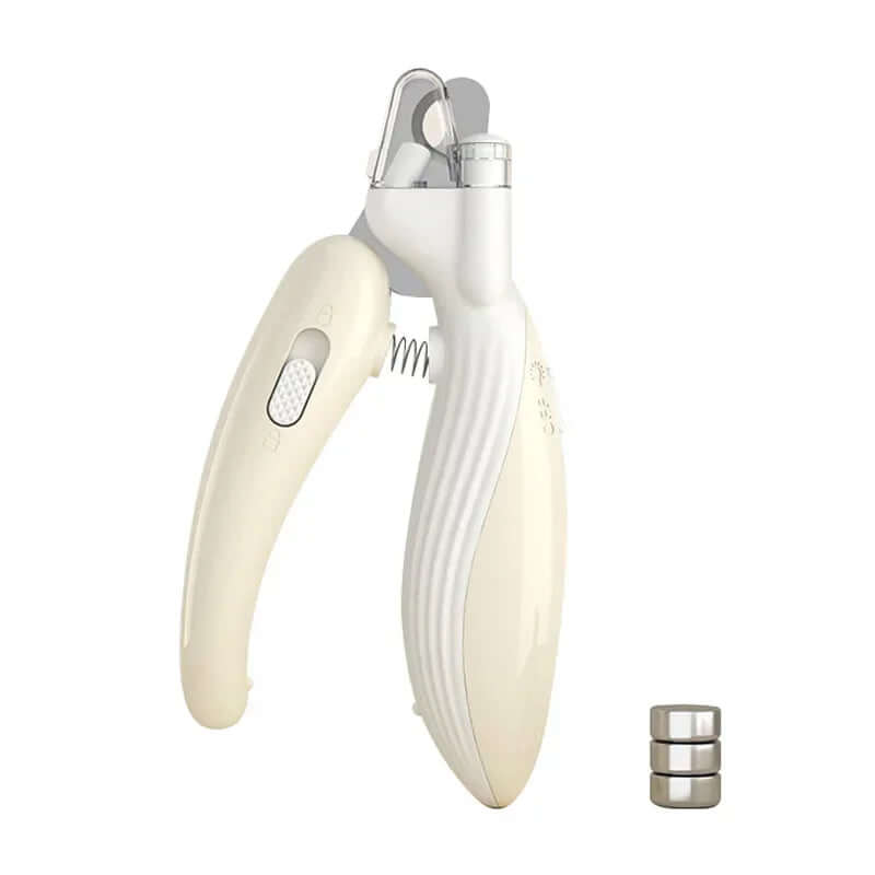 Pet Nail Clipper with Led Light featuring ergonomic handle and LED illumination for safe pet grooming.