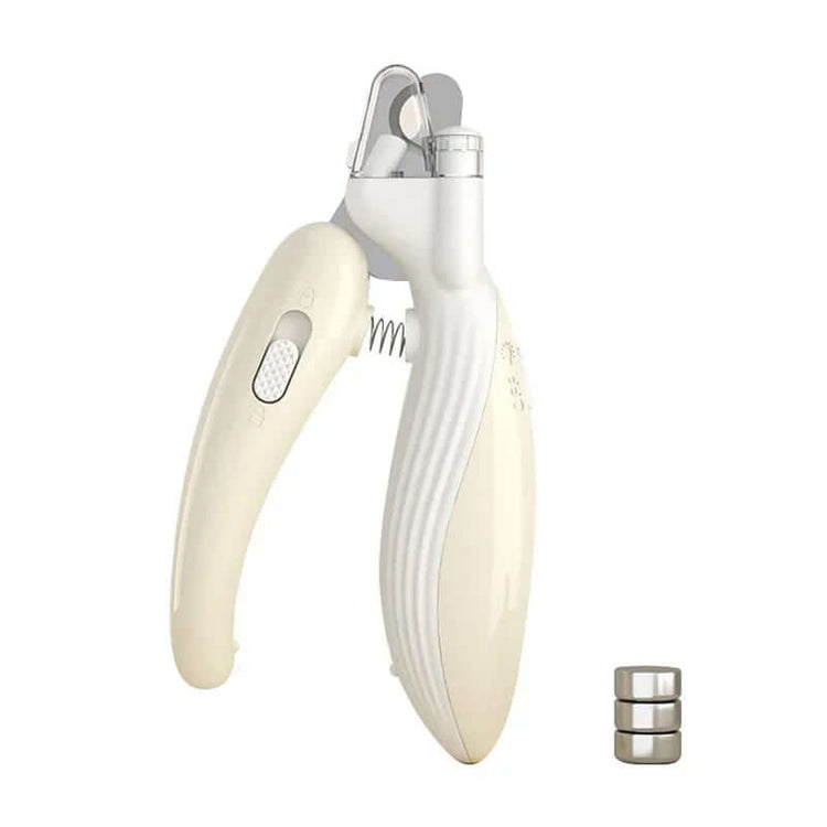 Pet Nail Clipper with Led Light featuring ergonomic handle and LED illumination for safe pet grooming.