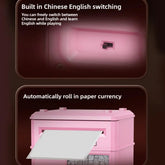Kids Digital Safe Money Bank features built-in language switching and automatic bill rolling for fun learning.