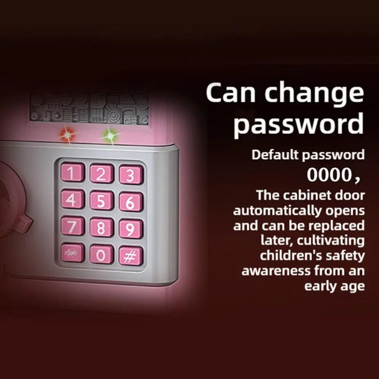 Kids Digital Safe Money Bank with customizable password function and keypad for children&