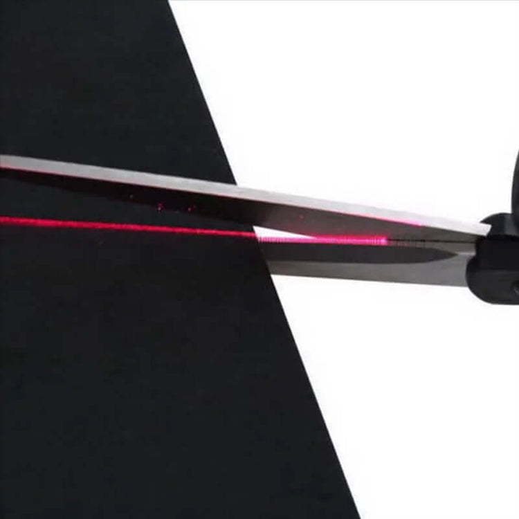 Laser Guided Scissors cutting with precision using red laser beam.