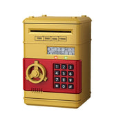 Kids Digital Safe Money Bank featuring a colorful design with a keypad and bill slot for secure savings.